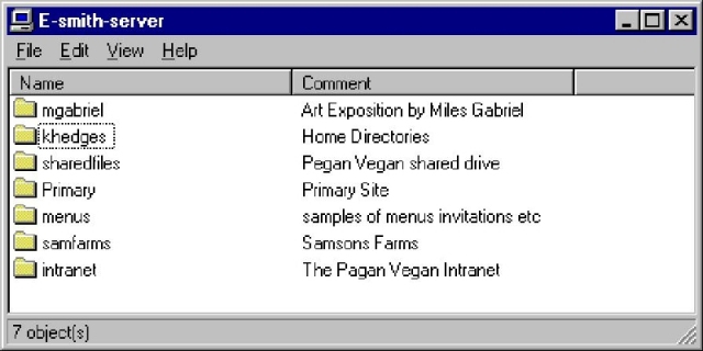 A group of i-bays seen through Network Neighborhood